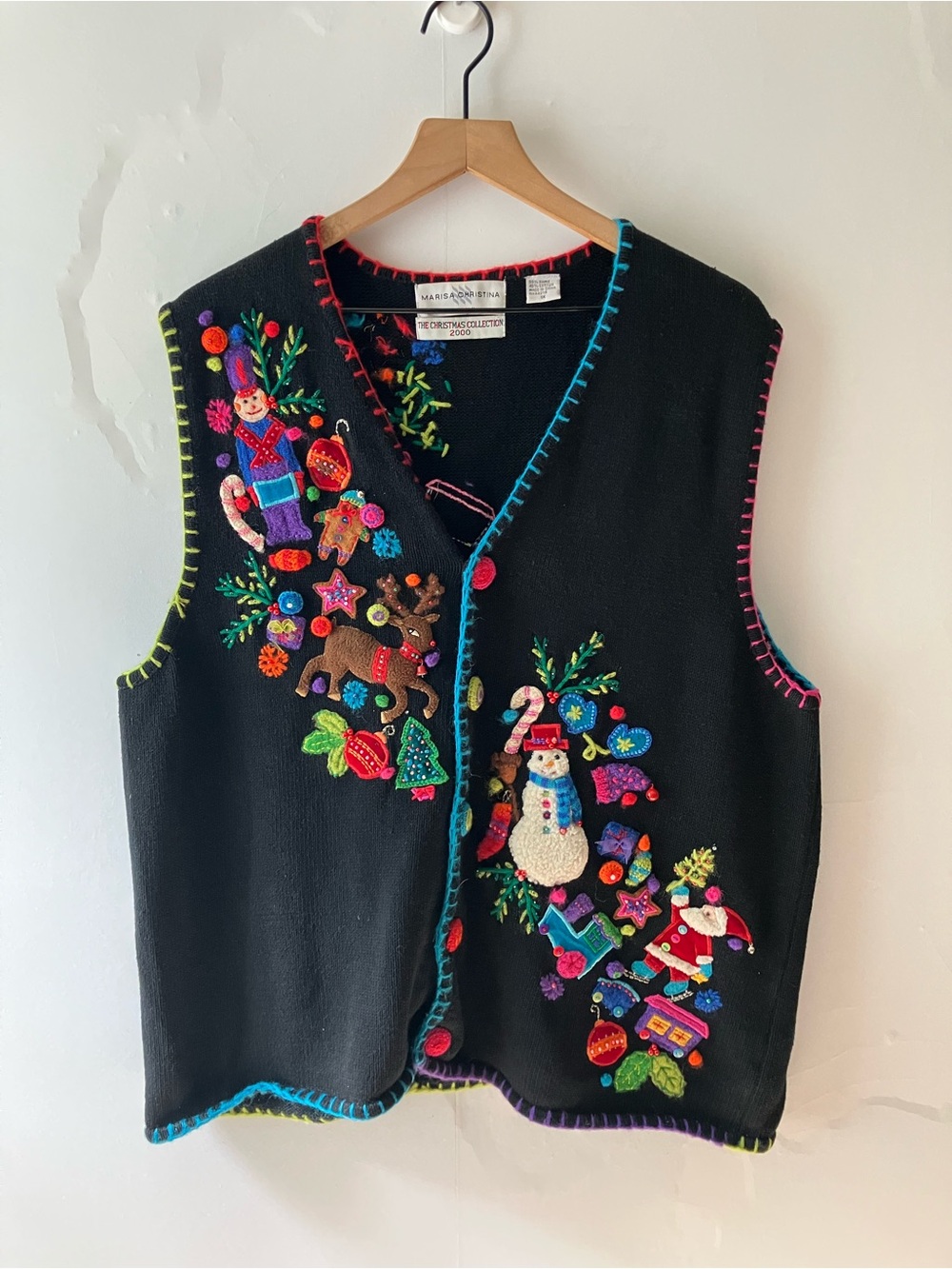 MARISA CHRISTINA Christmas 2000 Holiday Sweater Vest